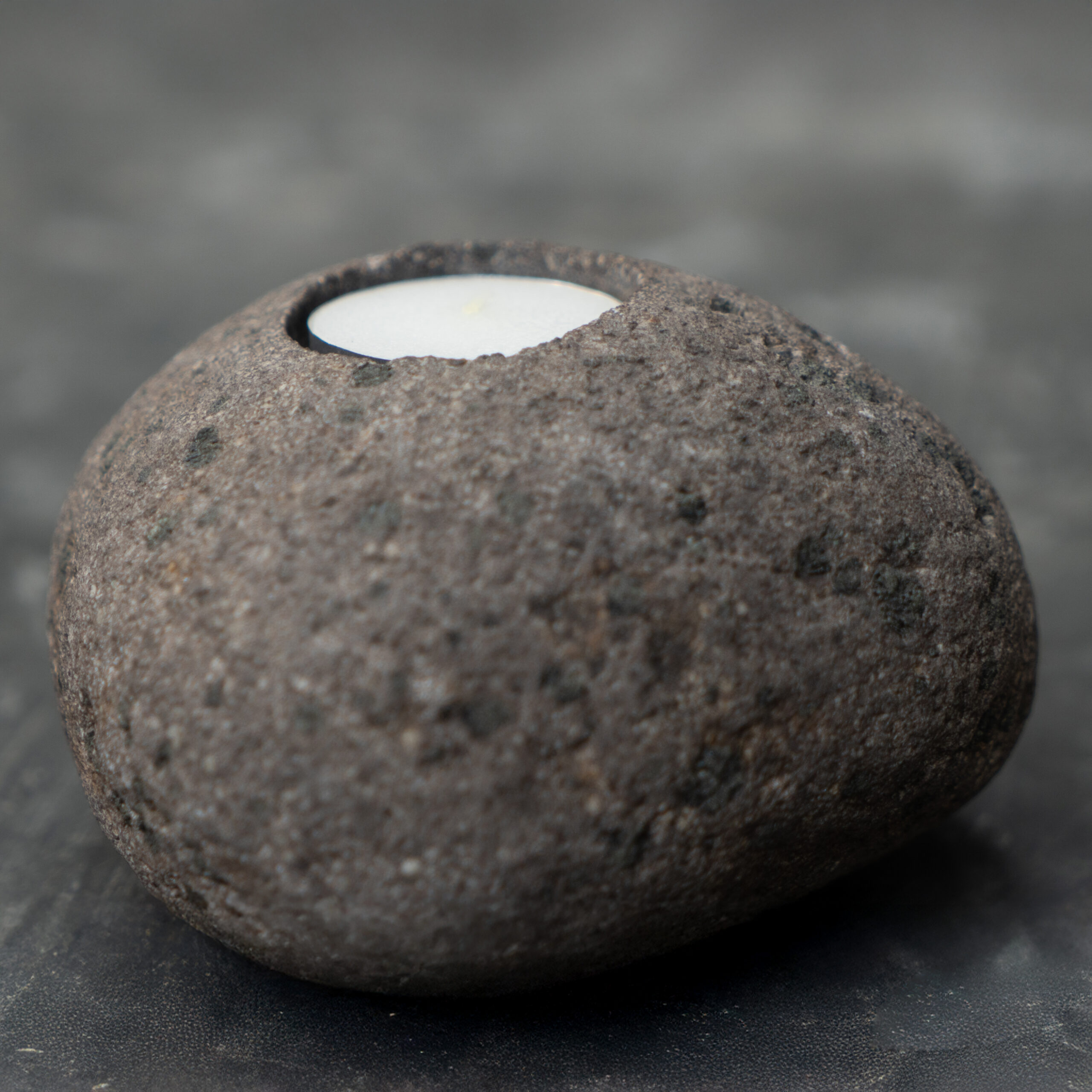 Candle Holder River Stone 1 Hole - Image 5