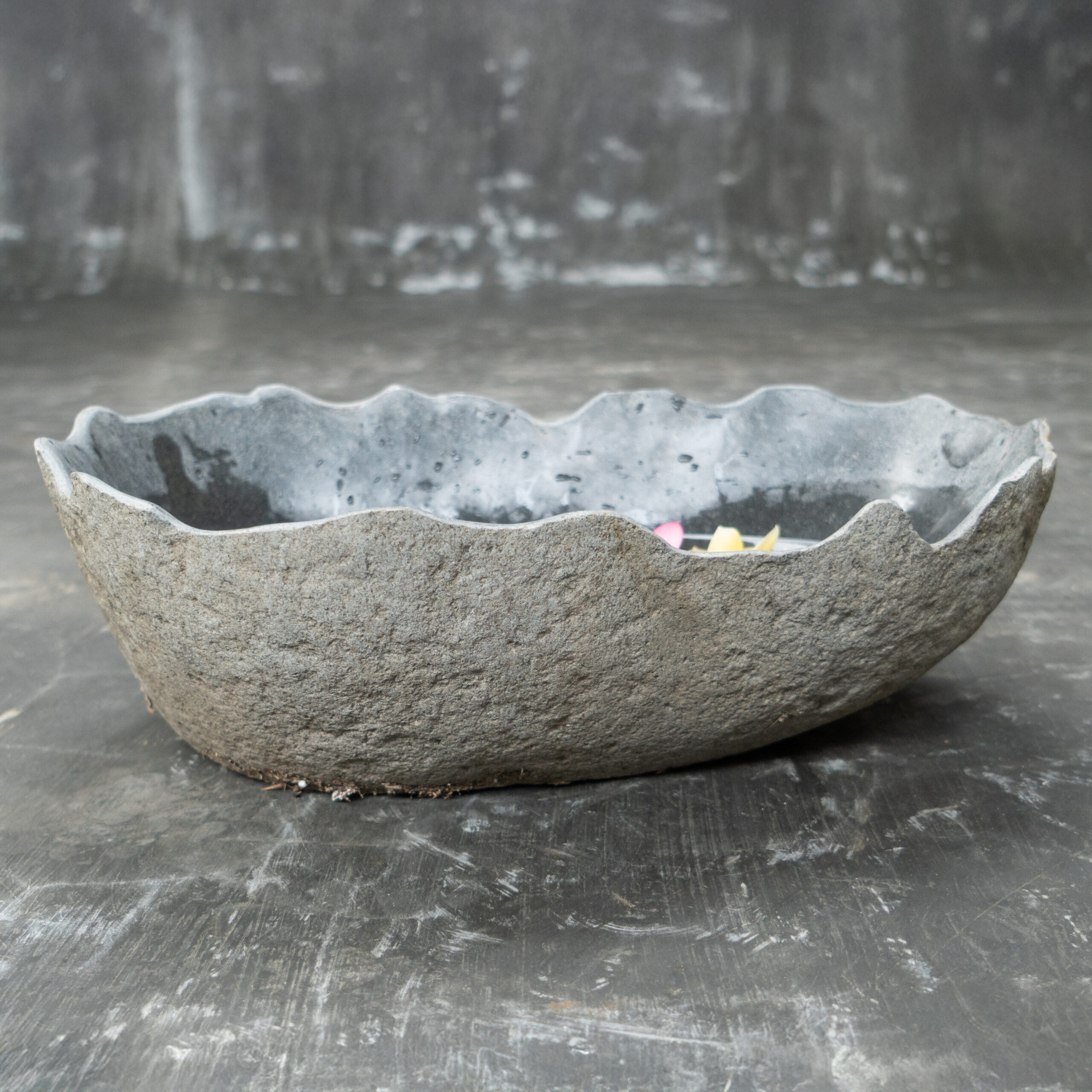Bowl River Stone Natural Border B-05 - Image 12