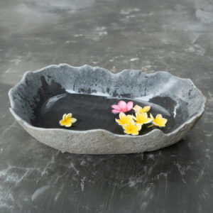 Bowl River Stone Natural Border B-05