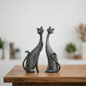 Long Neck Cat Statue H.24 cm FIG12
