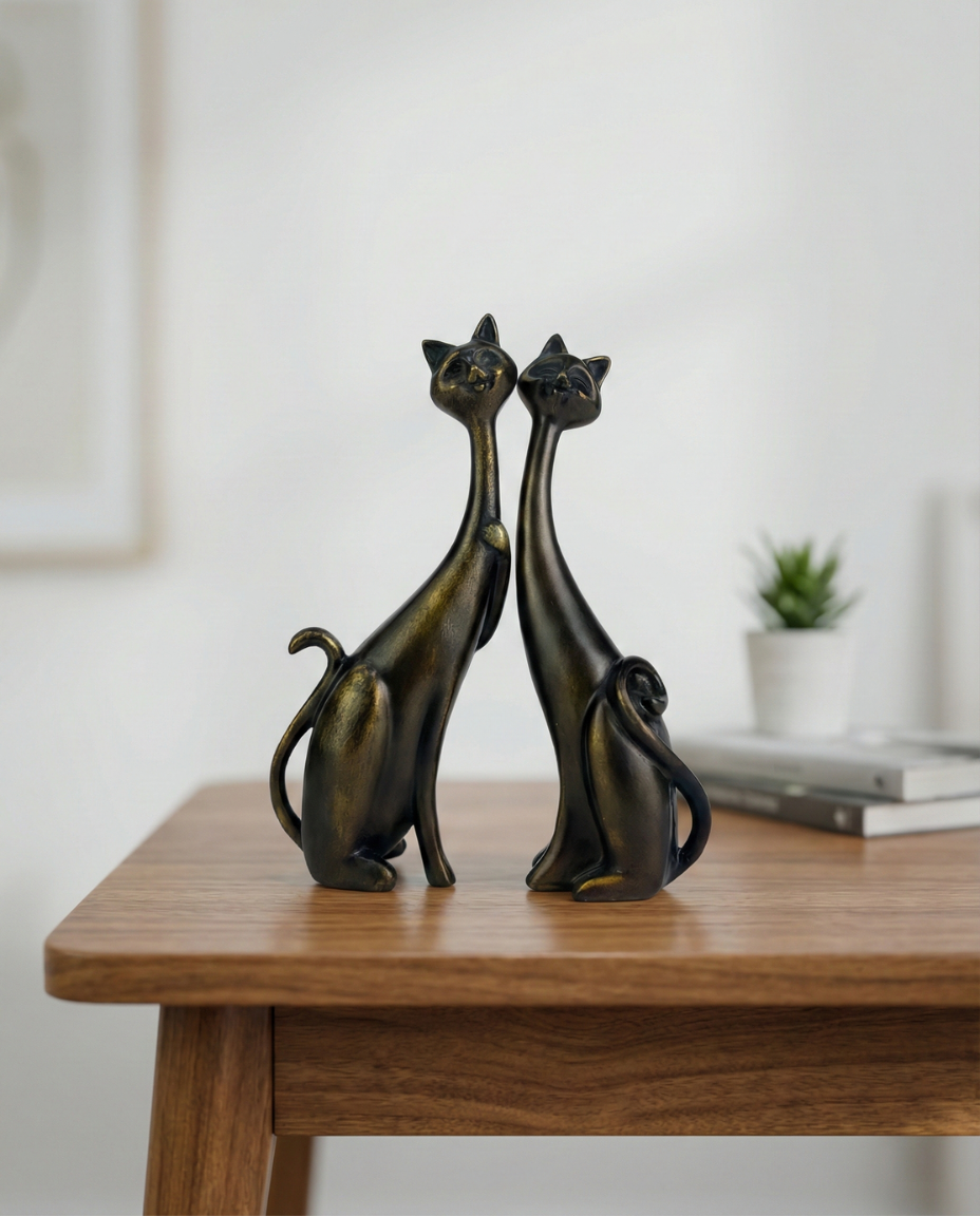 Long Neck Cat Statue H.24 cm FIG12 - Image 7