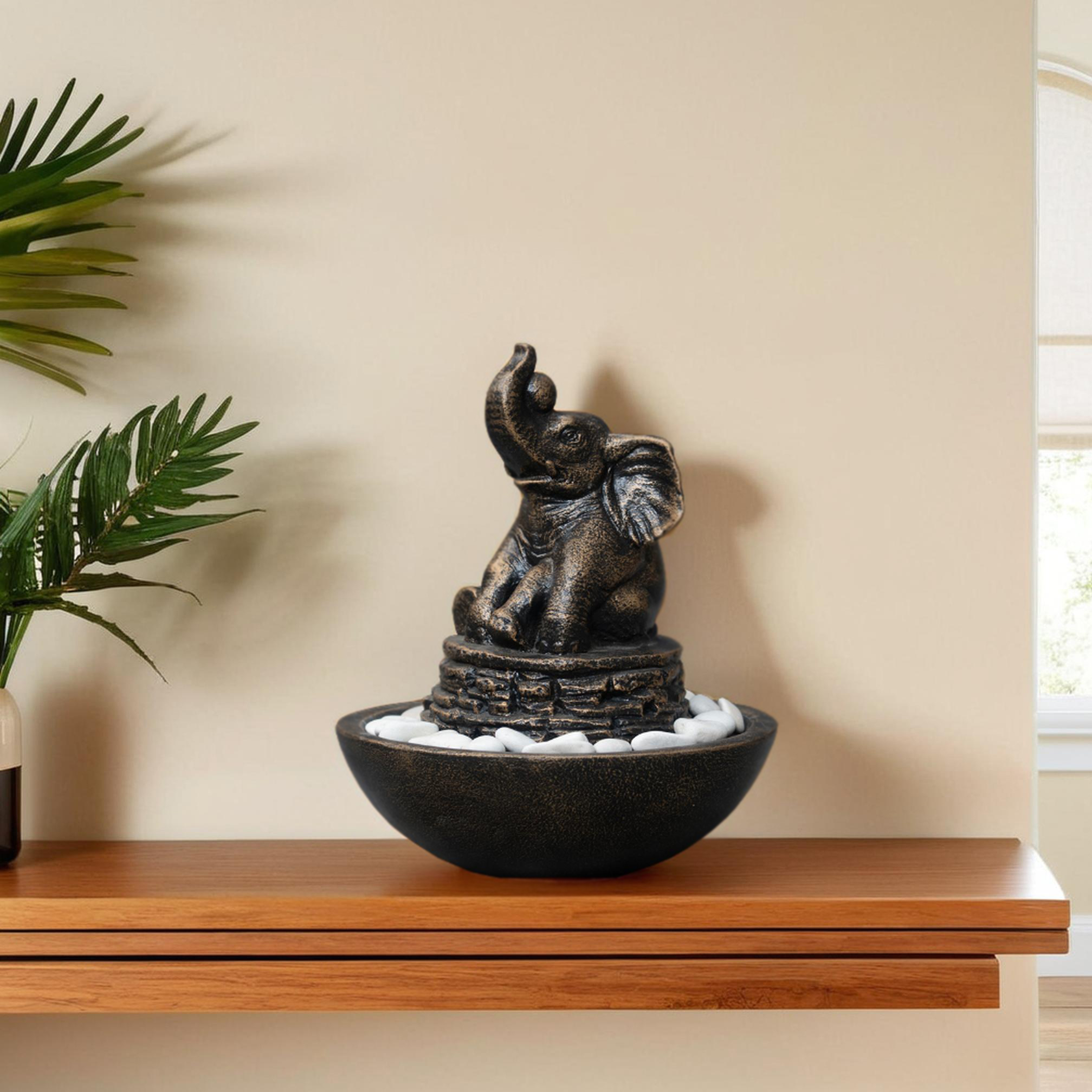 Sitting Elephant Table Fountain