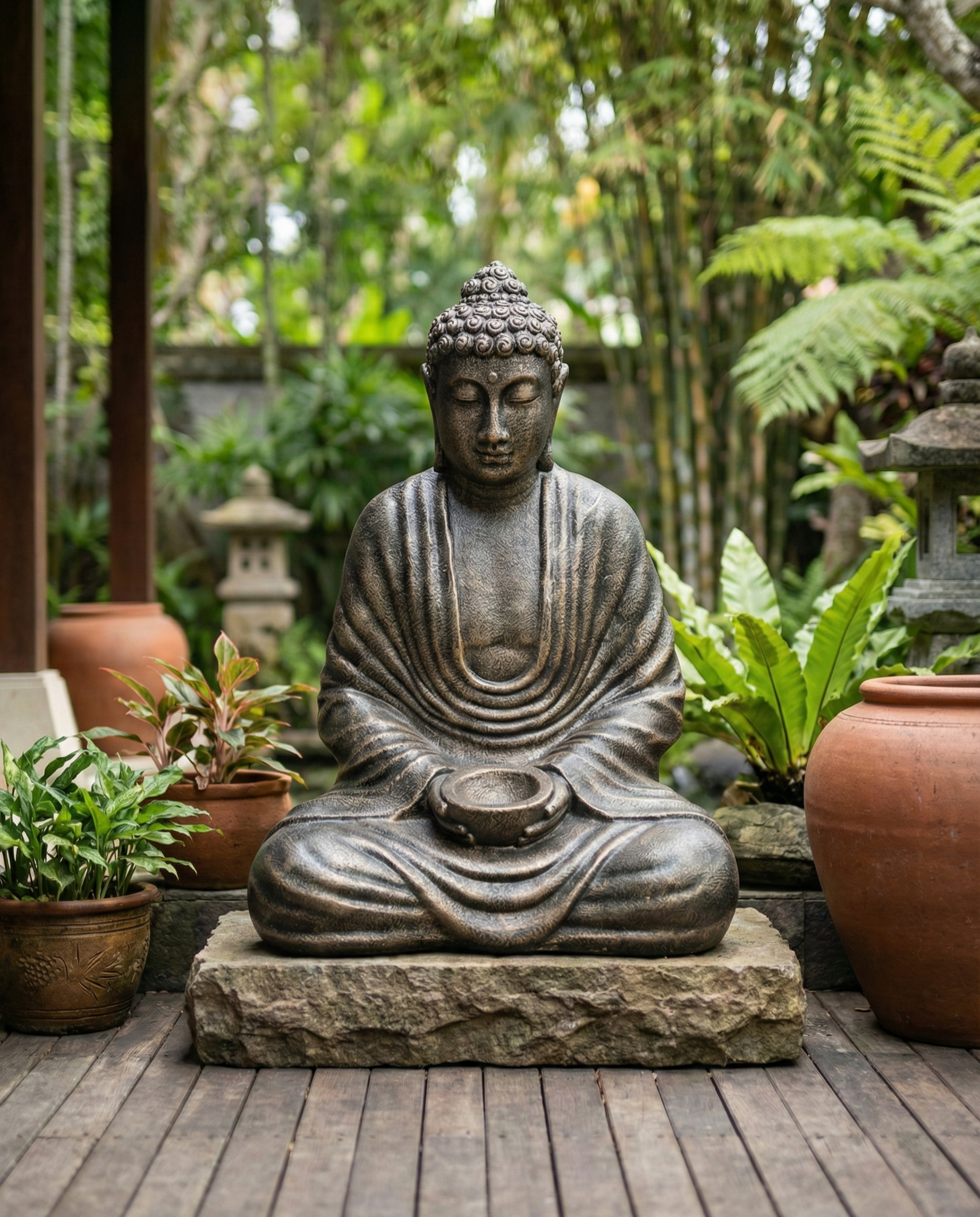 Sitting Buddha Candle H.80 cm - Image 2