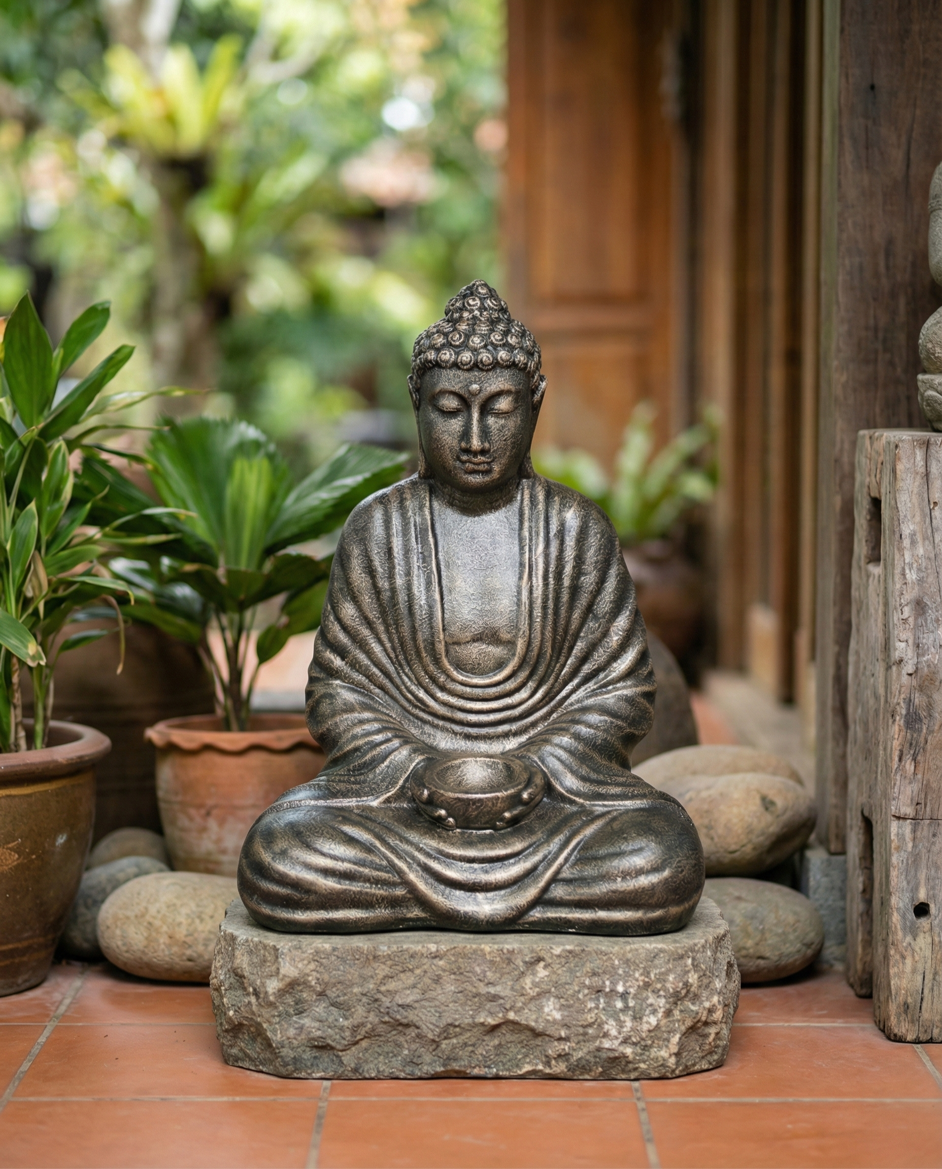 Sitting Buddha Candle H.80 cm - Image 3